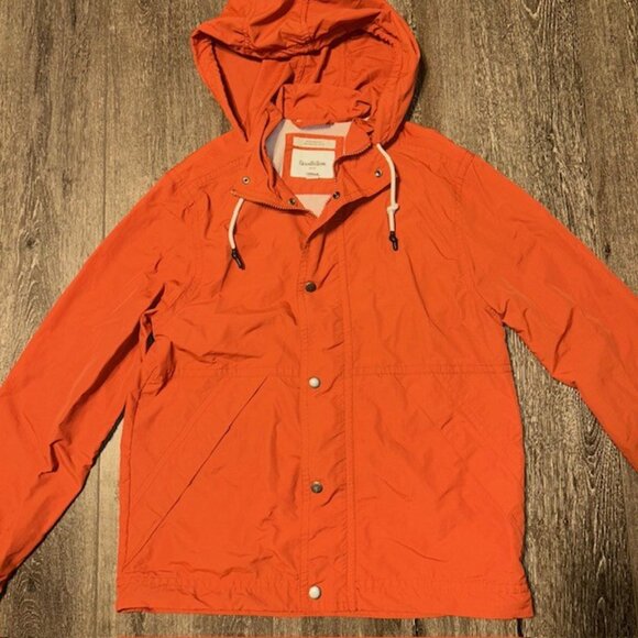 Goodfellow & Co. Men's Windbreaker/Rain Jacket  Water Resistant Orange Sz Small - Picture 2 of 8